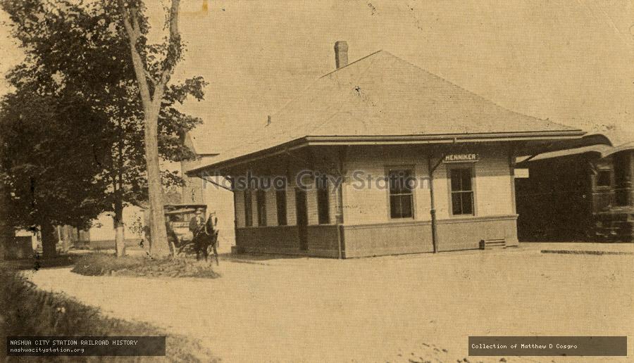 Postcard: Boston & Maine Railroad Station, Henniker, N.H.